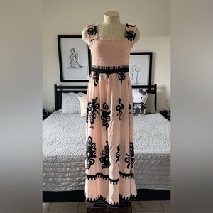 Shein pink/blackl maxi dress